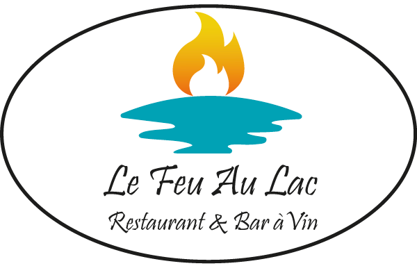 Logo du restaurant et bar à vin "Le Feu au Lac"